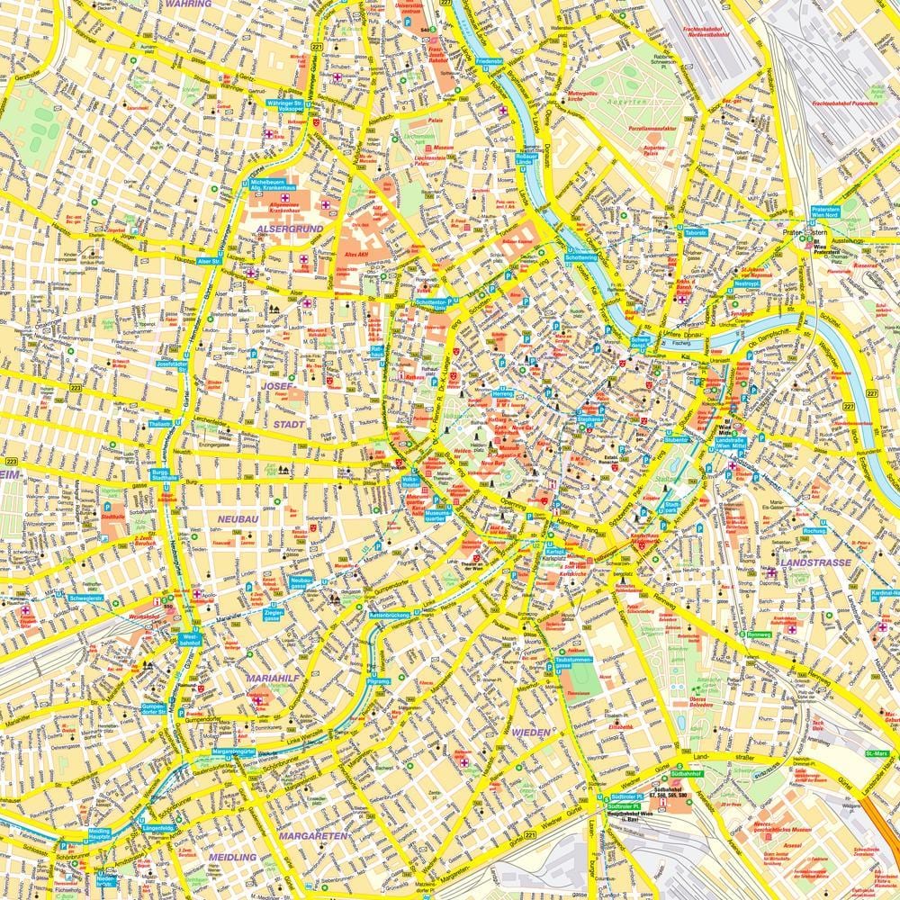 شهرستان street map وین اتریش