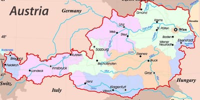 نقشه eisenstadt, اتریش