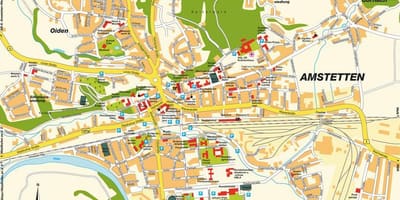 نقشه amstetten, اتریش