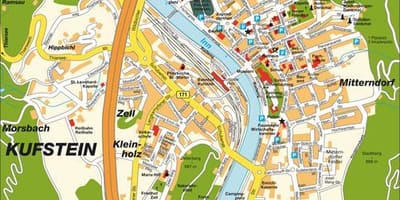 نقشه kufstein, اتریش